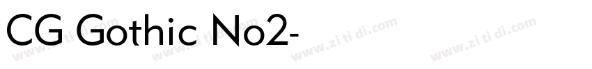 CG Gothic No2字体转换